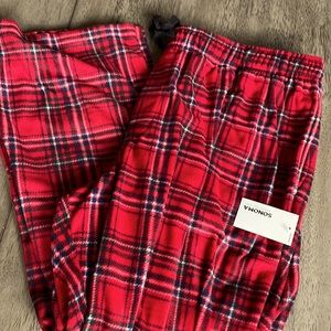 Men's Sonoma Fleece Pajama Pants - Red Plaid